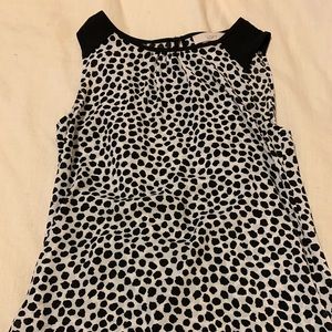 LOFT | Blouse | Sleeveless | Black & White